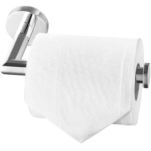 Image of HITSLAM Toilet Roll Holder Wall Mounted SUS 304 Stainless Steel Chrome Toilet Paper Holder Waterproof Rotateproof Tissue-Holder for Bathroom,Silver