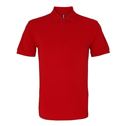 Image of Asquith & Fox Men's Asquith and Fox Men's Polo Short Sleeve Polo Shirt, Red (Cherry Red 000), Small (Manufacturer Size:Small)