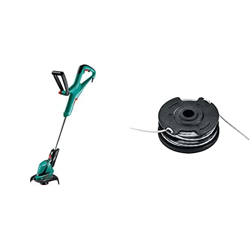 Image of Bosch 06008A5870 ART 24 Electric Grass Trimmer, Cutting Diameter 24 cm & Bosch F016800351 Refill and integrated line spool 6 m long Ø 1.6 mm line thickness for edge cutters