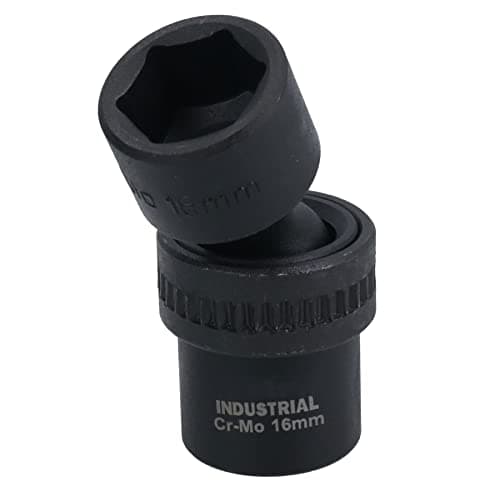 Image of 16mm 3/8in Drive Universal Swivel Wobble Metric Impact Shallow Socket