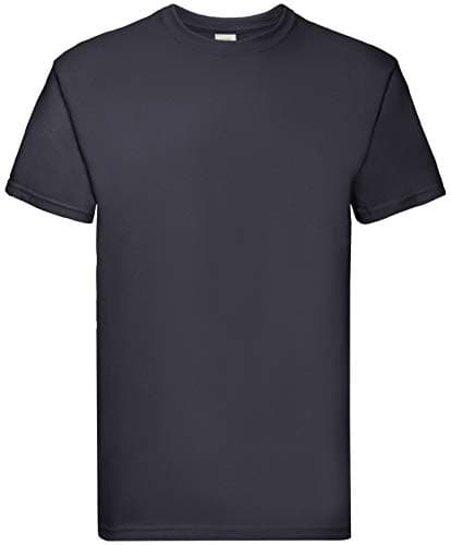 Image of Fruit of the Loom Men's Super Premium Short Sleeve T-Shirt, Navy, Large