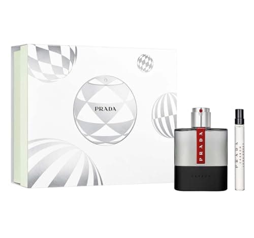 Image of Prada Luna Rossa Carbon Eau de Toilette 100ml Gift Set 2024 (Contains 100ml EDT and 10ml Travel Spray)
