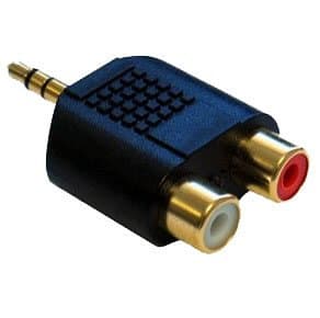 Image of Cable-Core 3.5mm Jack to 2 x RCA female Phono connector plug