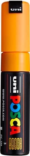 Image of uni-ball 181315 POSCA Marker with Round Broad Tip, Yellow