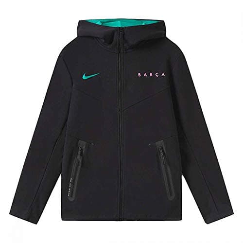 Image of Nike 2020-2021 Barcelona Tech Fleece Hoodie (Black)