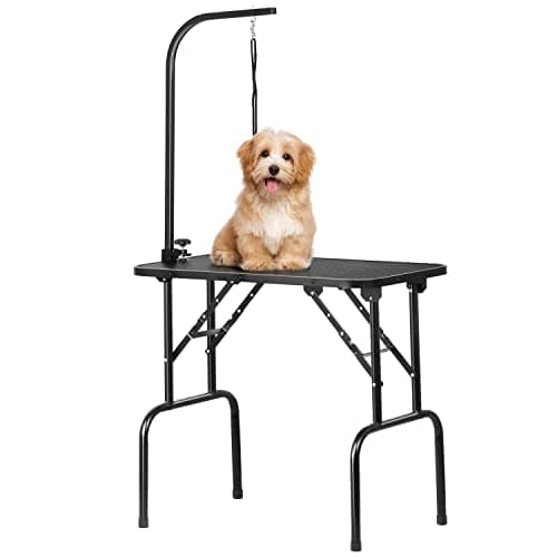 Image of Yaheetech 32'' Portable Pet Grooming Table Collapsible Dog Grooming Table for Small Dog/Cat Beauty Trimming Table w/Adjustable Arm/Loop Noose