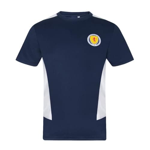 Image of Scotland Official Football Gift Boys T-Shirt Poly Navy Blue 12-13 Years