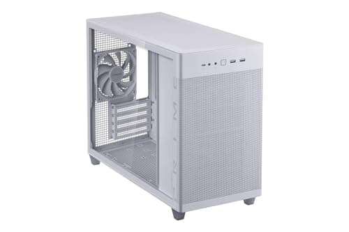 Image of ASUS Prime AP201 Tempered Glass MicroATX Case (Support Radiator Up to 360 mm and Graphics Card Length up to 338 mm, colour Matched Cables, Tool-free Side Panels, USB 32 Gen 2 Type-C Front Panel) White