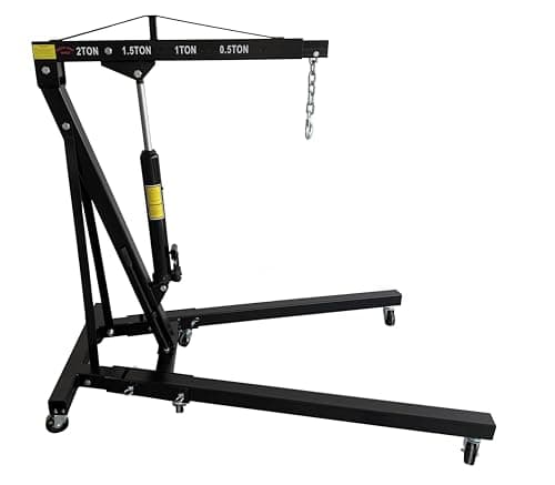 Image of Engine Hoist 2 Ton Professional Folding Engine Crane Mechanics Lift