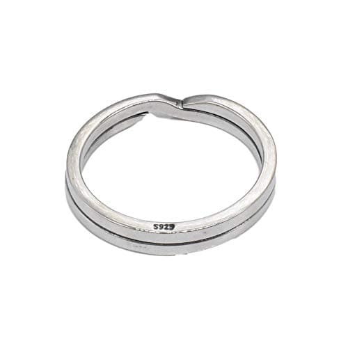 Image of Sterling Silver Split Ring, Sterling Split Ring, 925 Silver Split Ring, 30mm Split Ring, 30mm Key Ring, Great for Key Chains