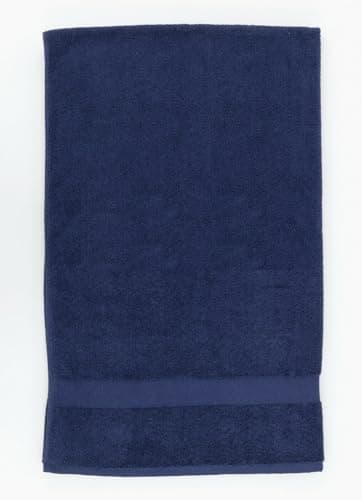 Image of Sue Rossi 100% Egyptian Cotton Towels Premium 600 GSM Thick, Plush & Soft Highly Absorbent, Quick Dry Home Or Hotel Bathroom Towel Lint Free (Navy Blue, Face Cloth Flannel)
