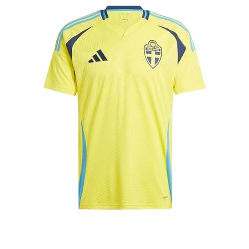 Image of adidas Mens Sweden Home Shirt 2024 Adults Yellow L