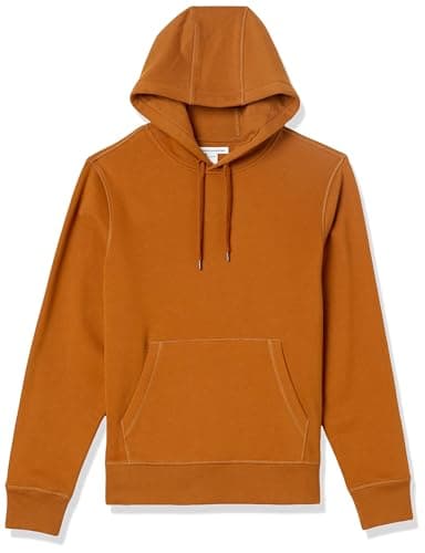 Image of Amazon Essentials Men's Pullover Sweatshirt Hoodie (Available in Big & Tall), Rust Orange, L