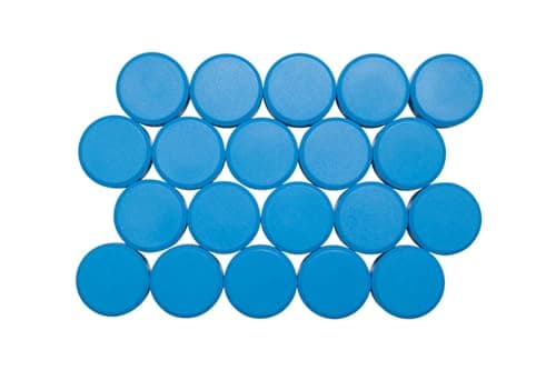 Image of MAUL 30 mm 0.6 kg Maulpro High Quality Round Magnet for Whiteboards - Light Blue (Pack of 20)
