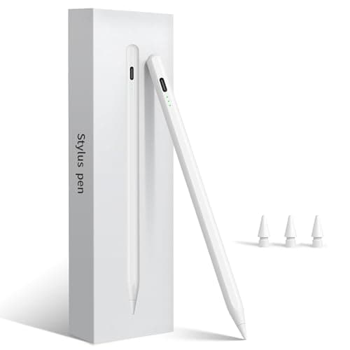 Image of Pencil for iPad 2026-2018, Fast Charge, Palm Rejection, Tilt Sensitivity Stylus Pen for Apple iPad 10th/11th A16/9th-6th Generation, Air M2 M3 M4 13"/11"/5-3rd, Pro M4 M5 13"/11"/12.9", Mini 7th-5th