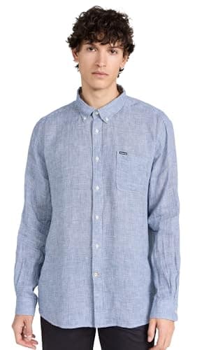 Image of Barbour Men's Linton Tailored Shirt, Navy, Large