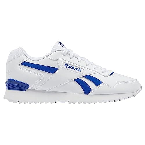 Image of Reebok Men Glide Ripple Clip Sneaker, FTWR White/Vector Blue/FTWR White, 3