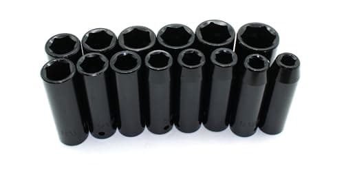 Image of TMAX 14 pc Deep Impact Metric Socket Bit Set Cr-V, 6-Point, 10 mm - 24 mm