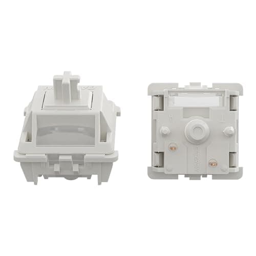 Image of Gateron Smoothie Keyboard Switches, Linear RGB LED 5 Pin White 22mm Dual-Stage Spring Factory Pre-lubed 40gf Full POM Switches for MX Mechanical Keyboard(72PCS)