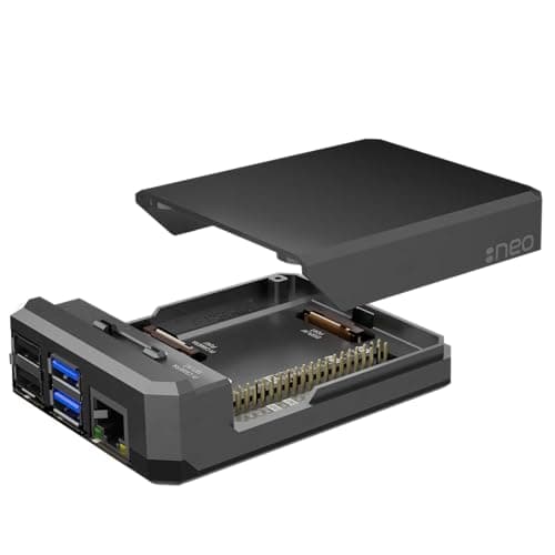 Image of Argon NEO Raspberry Pi 4 Case | Designed for GPIO and PoE Access, Fan, Camera and LCD Display | All Aluminum Heatsink Enclosures