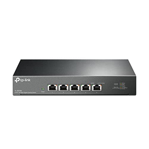 Image of TP-Link TL-SX105 | 5 Port 10G/Multi-Gig Unmanaged Ethernet Switch | Desktop/Wall-Mount | Plug & Play | Fanless | Sturdy Metal Casing | Limited Lifetime Protection | Speed Auto-Negotiation