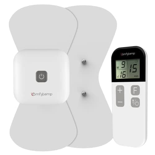 Image of Comfytemp Wireless TENS Machine, Portable Muscle Stimulator with 15 Modes, Rechargeable Electronic Pulse Massager with 2 Pads, Helps Relieve Muscle Tension in Back, Neck, Shoulder, Knee