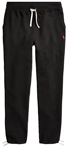 Image of POLO RALPH LAUREN Men's Athletic Fleece String Bottom Sweatpants, Black, X-Large