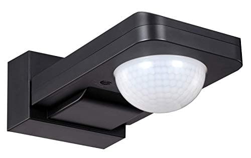 Image of UKEW Outdoor PIR Motion Sensor - 360° Degree Motion Detection Sensor - IP65 Dual Mount Wall or Ceiling Switch With Manual Override - Black