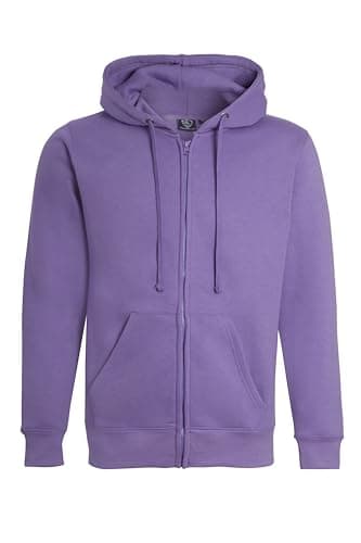 Image of imporio 11® Women Ladies Plain Oversized Hoodie Top With Zip Hoodies Sweatshirt Top Jumper Fleece Jacket Hoodies UK 8-24 (UK, Numeric, 16, 18, Regular, Regular, Royal Purple)