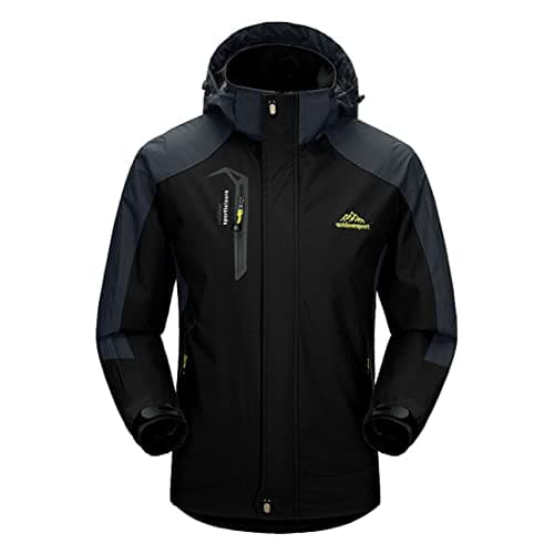 Image of Naudamp Men's Outdoor Waterproof Jacket Lightweight Softshell Rain Coat Climbing Hiking Clothes Mountain Multi-Pockets Windbreaker
