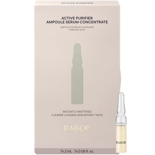 Image of BABOR Active Purifier Serum Ampoules for the Face, with Tea Tree Oil to Combat Blemishes, Vegan Formula, 7 x 2 ml Concentrated Ampoules
