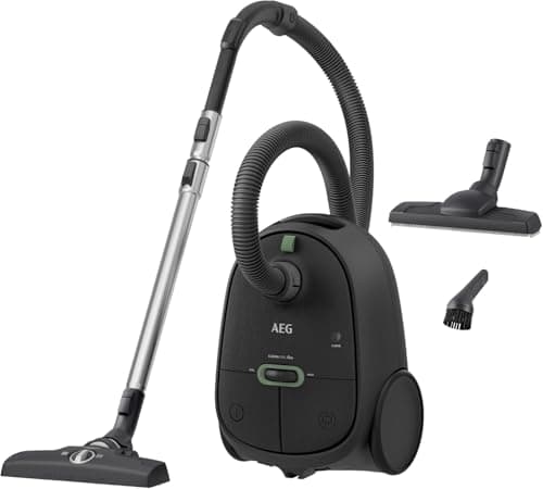 Image of AEG CLEAN 6000 ECO Bagged Cylinder Vacuum Cleaner AB61C2ECO, Cleaning Made Easy, HEPA Filtration, Cleaner Output Air, Multiple surfaces, Hard floors and Carpets, Dust Magnet Silent Nozzle,(dB)73,3,5L
