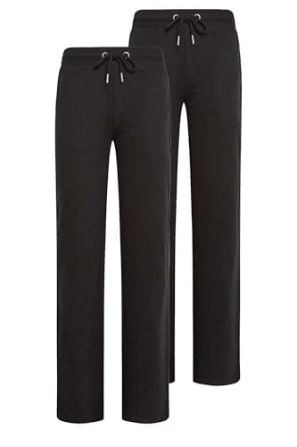 Image of Long Tall Sally - LTS Tall 2 Pack Basic Wide Leg Joggers - Women's Black