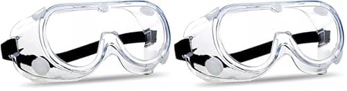 Image of Zuvo Safety Goggles – Clear Anti-Fog Protective Glasses for Work, Lab, and DIY – Impact & Dust Resistant Eye Protection (Pack of 2)