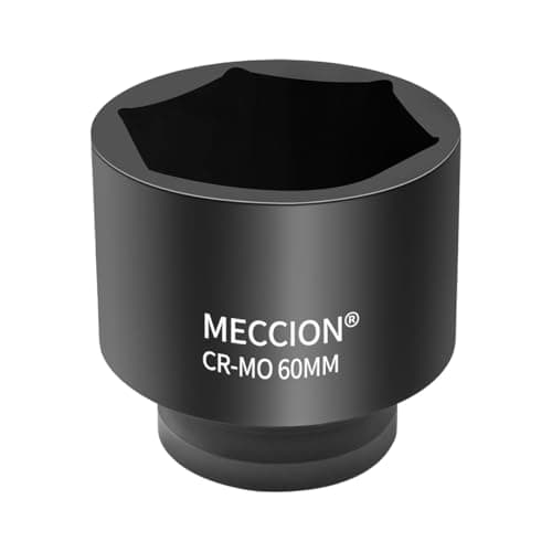 Image of Meccion 3/4 Inch Drive Impact Socket 60mm Heavy Duty Cr-Mo 6 Point Deep Socket, 80mm Length