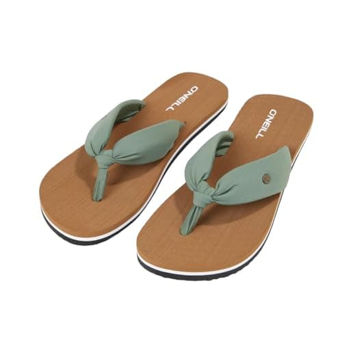 Image of O'Neill Women's Sandals | Ditsy Sun Bloom Slides, lily pad, 8 UK