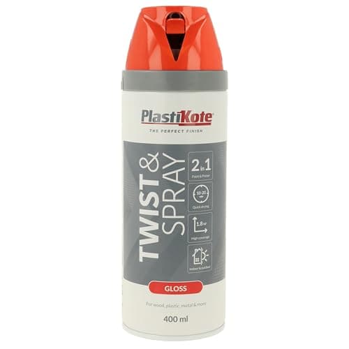 Image of Plasti-kote 21106 400ml Premium Spray Paint Gloss - Orange