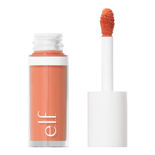 Image of e.l.f. Camo Liquid Blush, Long-Lasting Liquid Blush For High-Pigment Colour, Creates A Soft, Dewy Finish, Vegan & Cruelty-Free, Peach Perfect