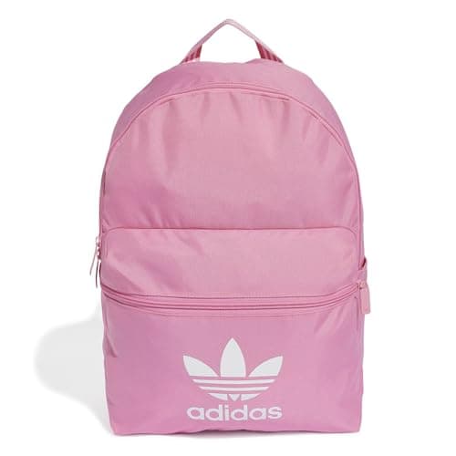 Image of adidas Logo printed school backpack with adjustable strap and zipper closure pink One size