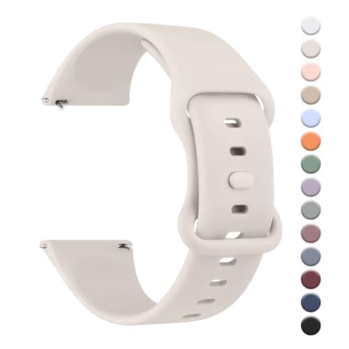 Image of AK 4 Pack Smart Watch Straps 20mm for Women Men, Replacement Straps Band for Smart Watch with new Buckle,soft silicone quick release,smart watch wristband (Z-Starlight, 22mm)