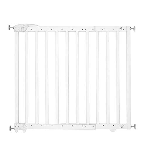 Image of Badabulle Deco Pop White, Wooden Extending Baby Gate | 63 to 106 cm Wide |Screw Mounted door and stair gates for baby