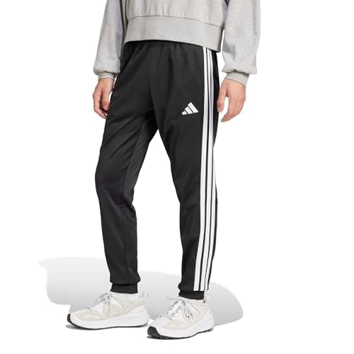 Image of adidas Men's 3-Stripes Tricot Track Pant, Black/White, XXL