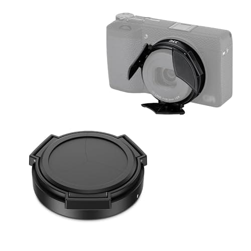 Image of JJC Auto Lens Cap for Ricoh GR IV Digital Camera, GR4 Lens Durable Dustproof Anti-Scratch Protector Cover, No Need to Remove