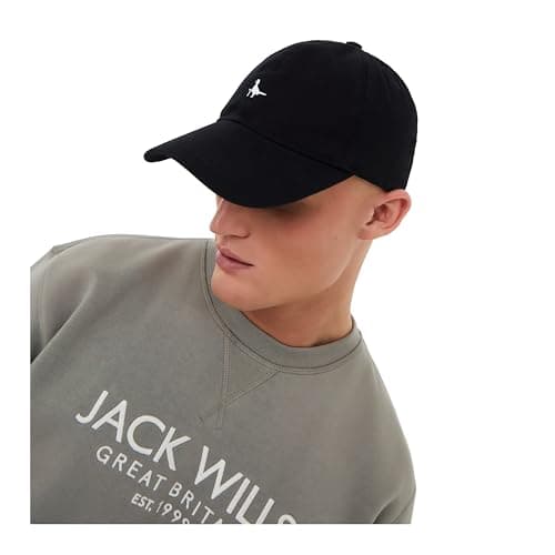 Image of Jack Wills Mens Enfield Classic Logo Cap Black One Size