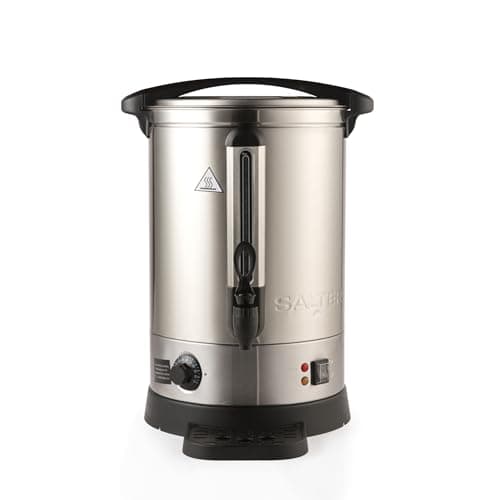 Image of Salter Electric Hot Water Dispenser – 18L Tea Urn, Coffee, Instant Hot Water Tap, Mulled Wine, Stainless Steel, Large Capacity, One Cup Drinks Boiler, Adjustable Temperature, Catering Venues, Parties