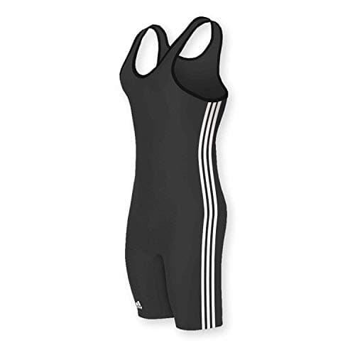 Image of adidas Wrestling 3 Stripes Singlet - Black/White - XLarge