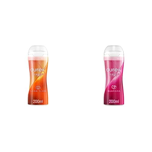 Image of Durex Play Massage 2-in-1 Sensual Lube with Ylang Ylang, 200 ml & Play Massage 2-in-1 Stimulating Lube, 200 ml