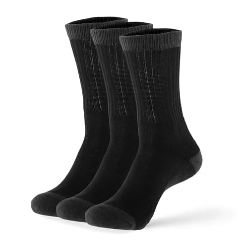 Image of SITE KING Coolmax® Work Socks (3 Pack) – Lightweight Summer Workwear with Cooling & Moisture Wicking (Black, UK3-UK8)