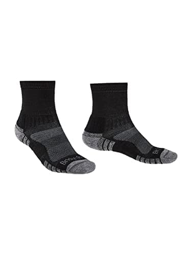 Image of Bridgedale HIKE Lightweight Merino Performance 3/4 Crew Original-Men's- Medium-Black / Silver