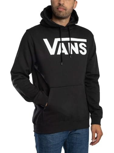 Image of Vans Men's Classic Pullover, Black-White, L